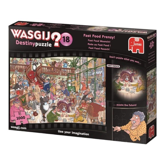 WASGIJ Destiny Puzzle 18 Fast Food Frenzy Toys for Ages 120 Multicolor 1000 - Picture 5 of 6